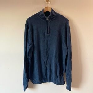 Croft & Barrow Men's Blue Half-Zip Sweater
